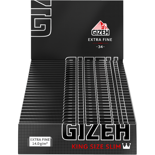Gizeh Black King Size Slim Papers - 34 Papers (25 Booklets) - Cheap Online