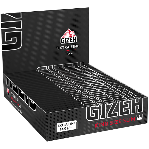 Gizeh Black King Size Slim Papers - 34 Papers (25 Booklets) - Cheap Online