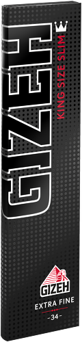 Gizeh Black King Size Slim Papers - 34 Papers (25 Booklets) - Cheap Online