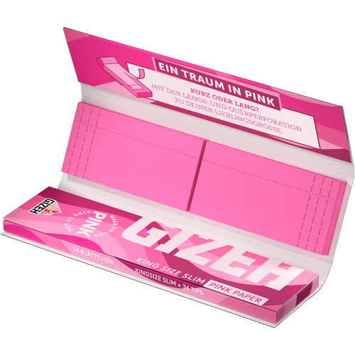 Gizeh Pink King Size Slim Papers + Tips - Box of 26 Cheap Online