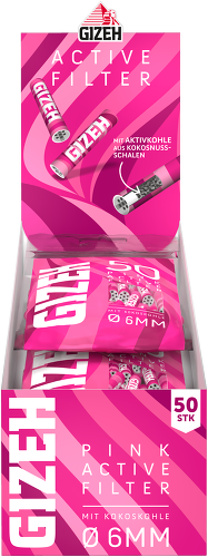 Gizeh Pink Active Filters 6mm – 10 bags of 50 – Affordable
