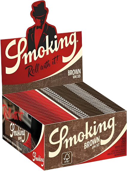 Smoking Brown King Size Cigarette Papers - 50 Booklets