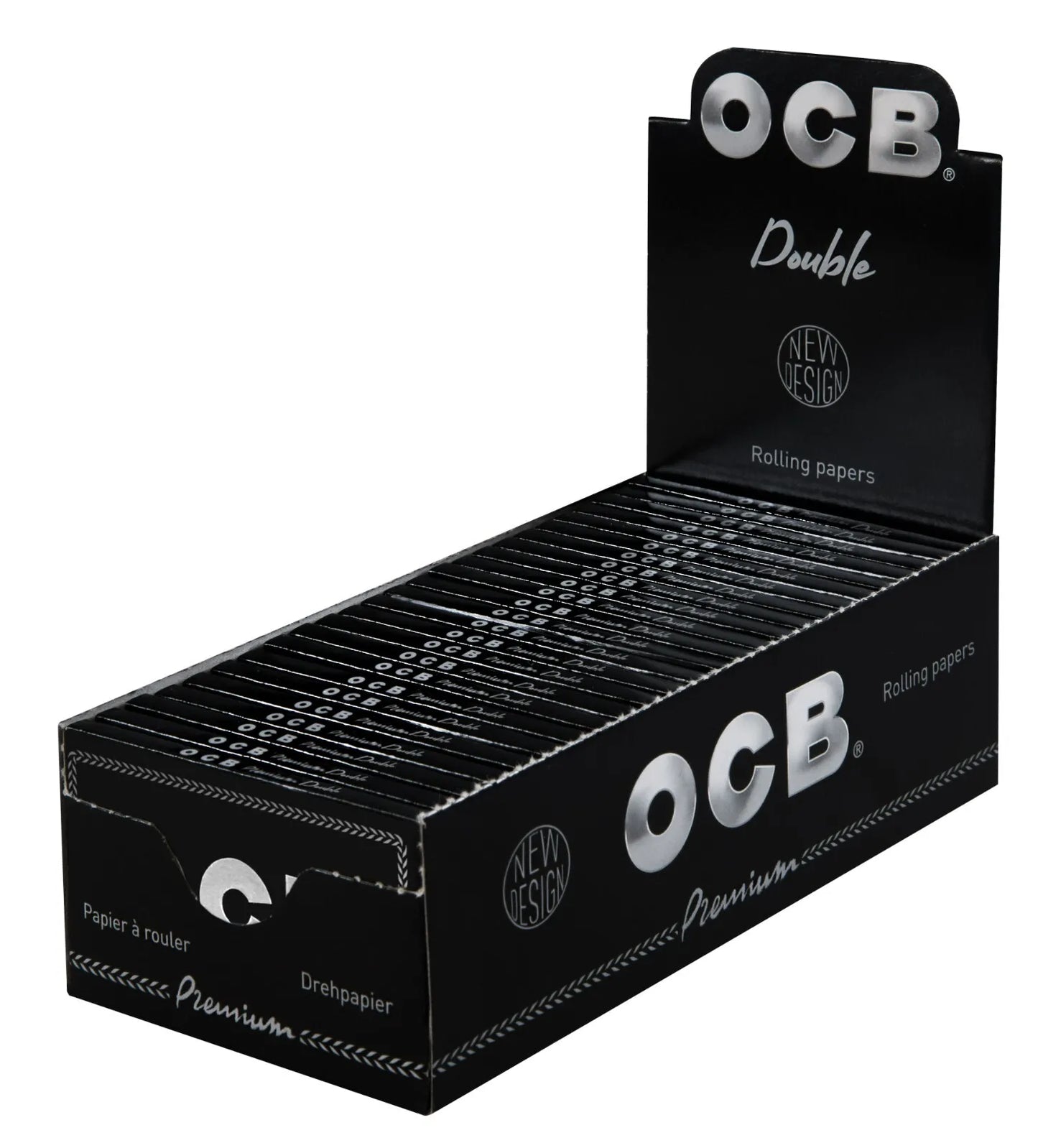 OCB Premium Kurz No.4 Schwarz 25 Heftchen 100 Blättchen 36x69 mm Verpackung