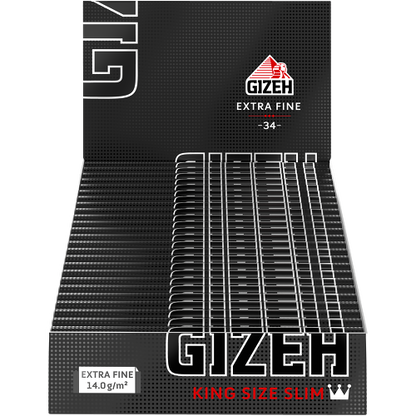 Gizeh Black King Size Slim Papers - 34 Papers (25 Booklets) - Cheap Online