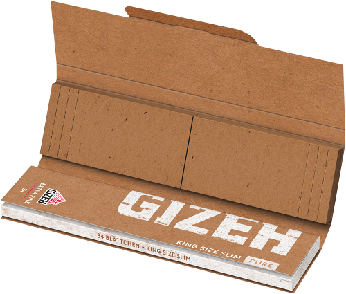 Gizeh Pure King Size Slim – 33 Papers Organic Hemp (Box of 25)