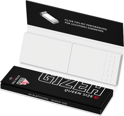 Gizeh Black Papers Queen Size Extra Fine - Box of 25 booklets, 50 sheets each