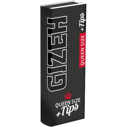 Gizeh Black Queen Size Rolling Papers + Tips (26 Packs of 50) - Miakauf Top Price