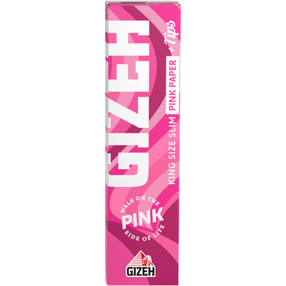 Gizeh Pink King Size Slim Papers + Tips - Box of 26 Cheap Online