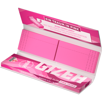 Gizeh Pink King Size Slim Papers + Tips - Box of 26 Cheap Online