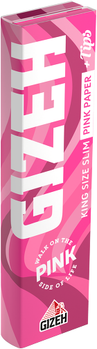 Gizeh Pink King Size Slim Papers + Tips - Box of 26 Cheap Online