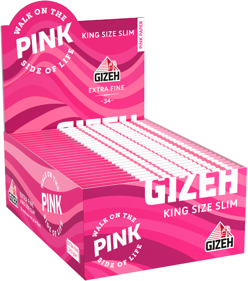 Gizeh Pink Combi Pack – King Size Slim 34 Papers + 16 Active Filters (Box of 16)