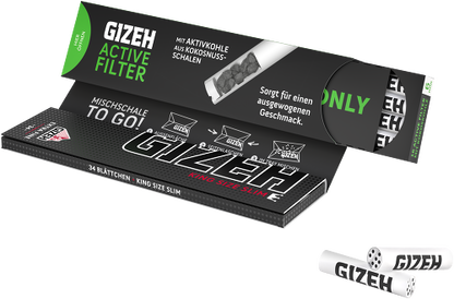 Gizeh Combi Pack Black – King Size Slim 34 Papers + 16 Filters – Cheap