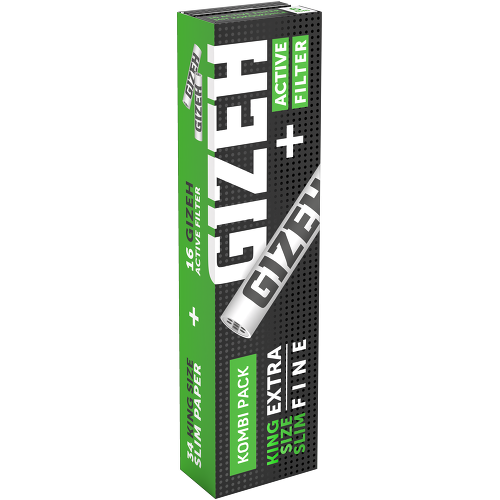 Gizeh Combi Pack Black – King Size Slim 34 Papers + 16 Filters – Cheap