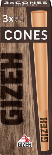 Gizeh Brown Cones + Tips – 24 x 3 pieces (72 cones)