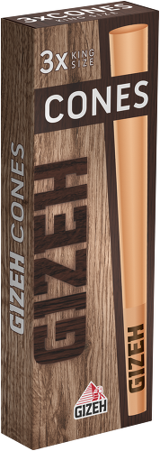 Gizeh Brown Cones + Tips – 24 x 3 pieces (72 cones)