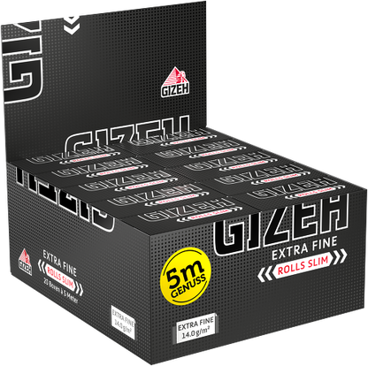 Image of Gizeh Extra Fine Slim Rolls 5m pack with 20 rolls