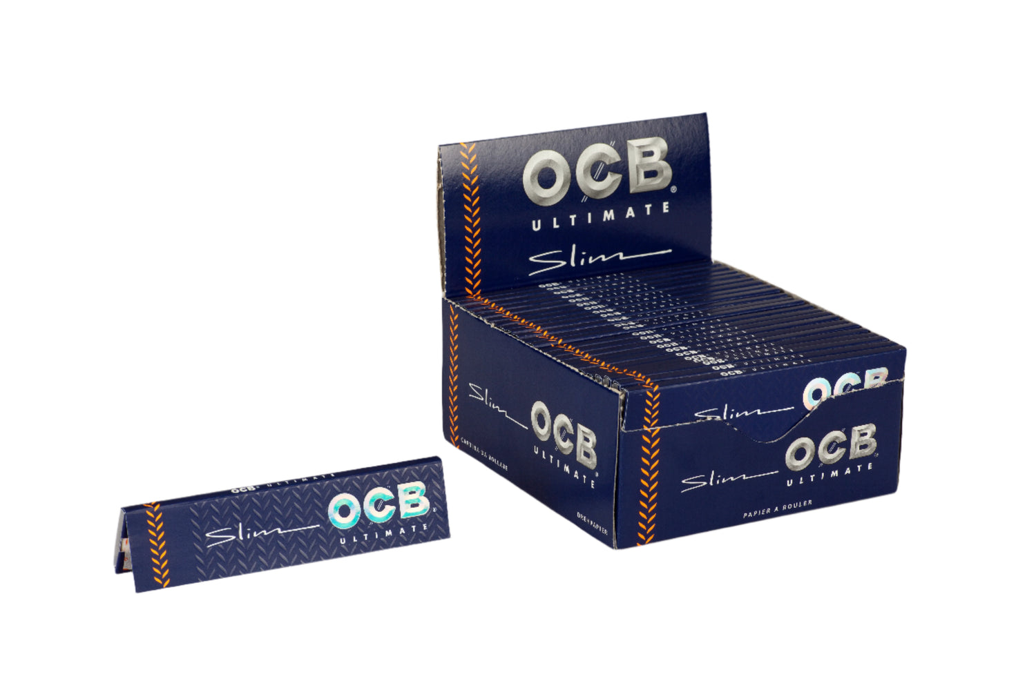 OCB Ultimate Slim Zigarettenpapier – 50er Pack – Ultrafeine King Size Blättchen